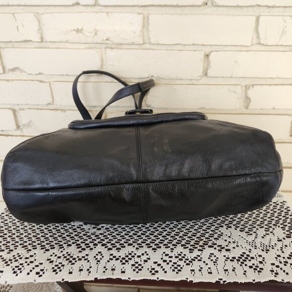 Euc Coach Campbell Belle Black Leather Shoulder Bag Purse - Picture 10 of 15